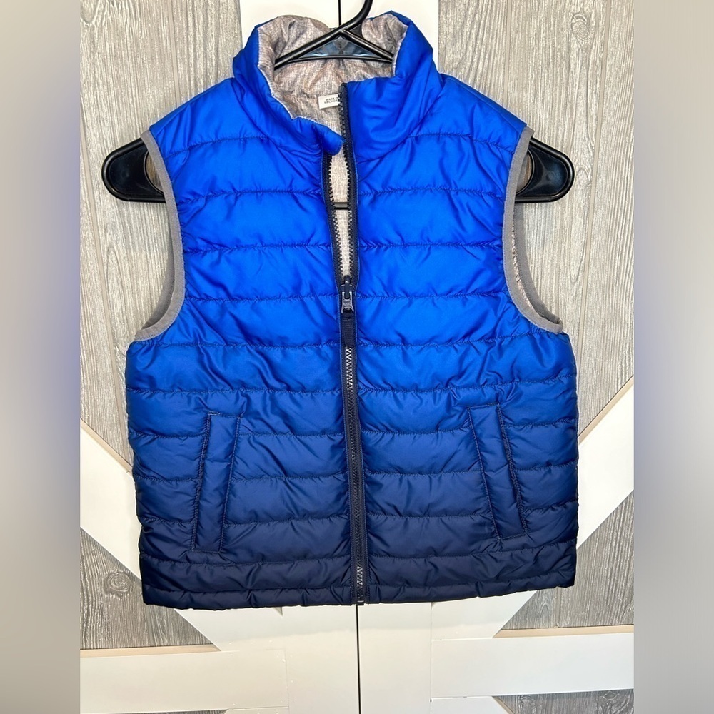 199. Wonder Nation Blue Puffer Vest M(8)